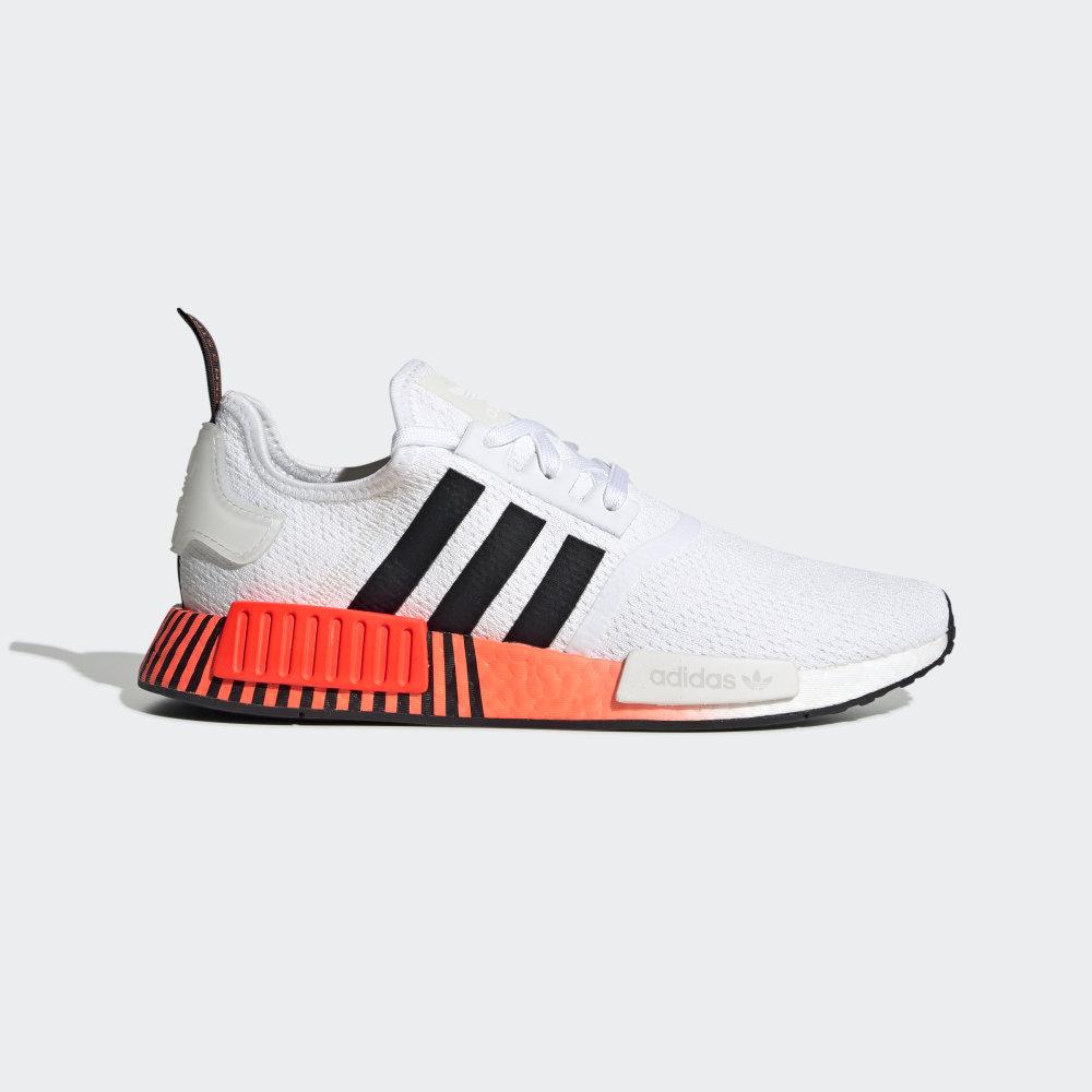 Adidas Men's NMD_R1 Originals Shoes White/Black/Red Ireland FV3648